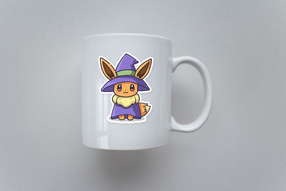 Pokemon Eevee Witch Hat Halloween Sticker