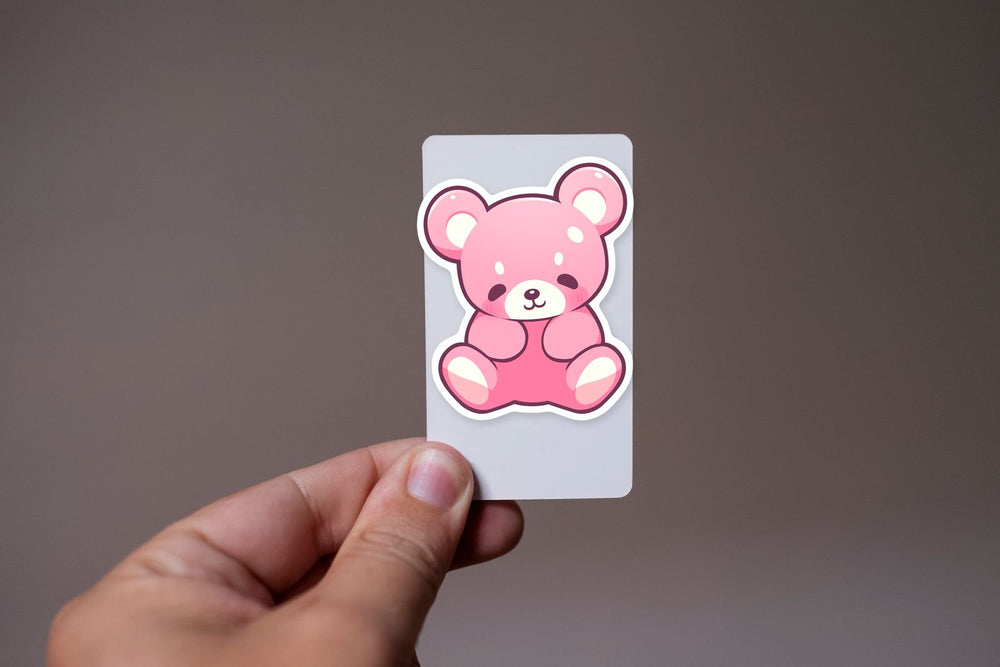 Cute Pink Bear Sticker