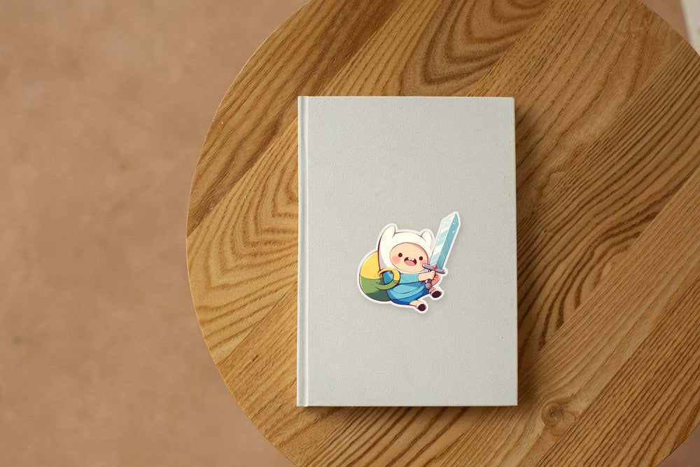 Kawai Finn Sword Adventure Time Sticker