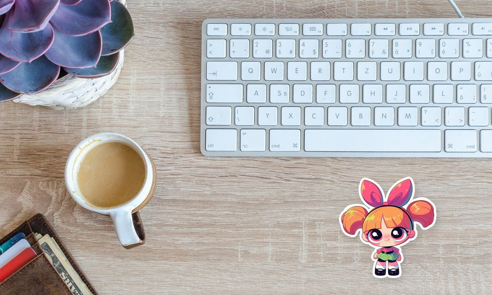 Chibi Powerpuff Girls Blossom Cartoon Sticker