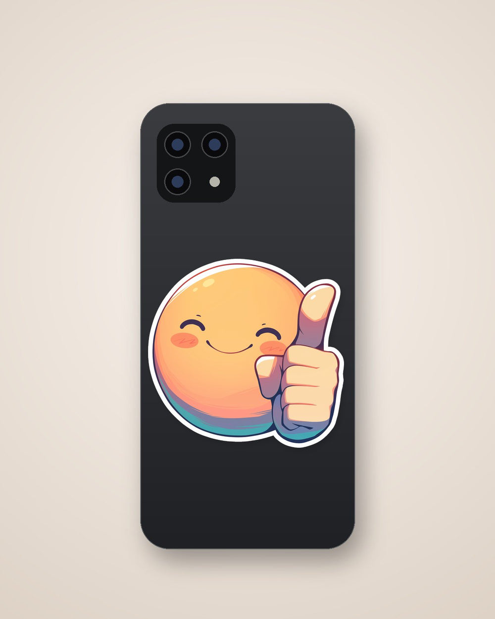 Cute Winking Emote Face Sticker