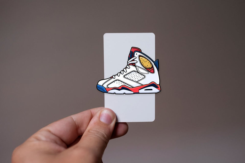 White Air Jordan 6 Shoe Sticker