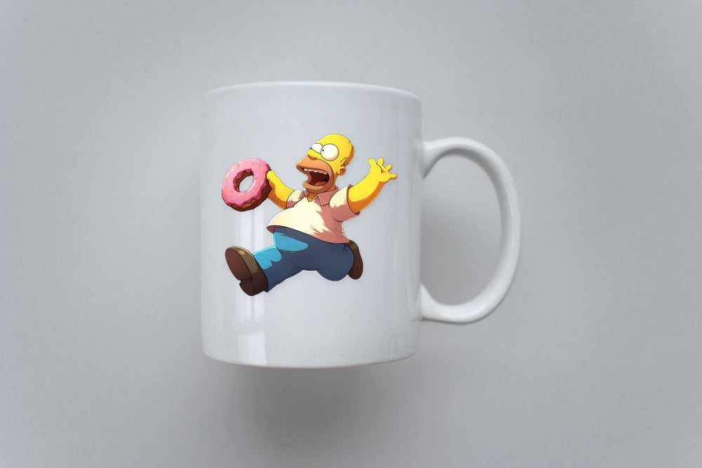 The Simpsons Homer Chasing Giant Donut Sticker