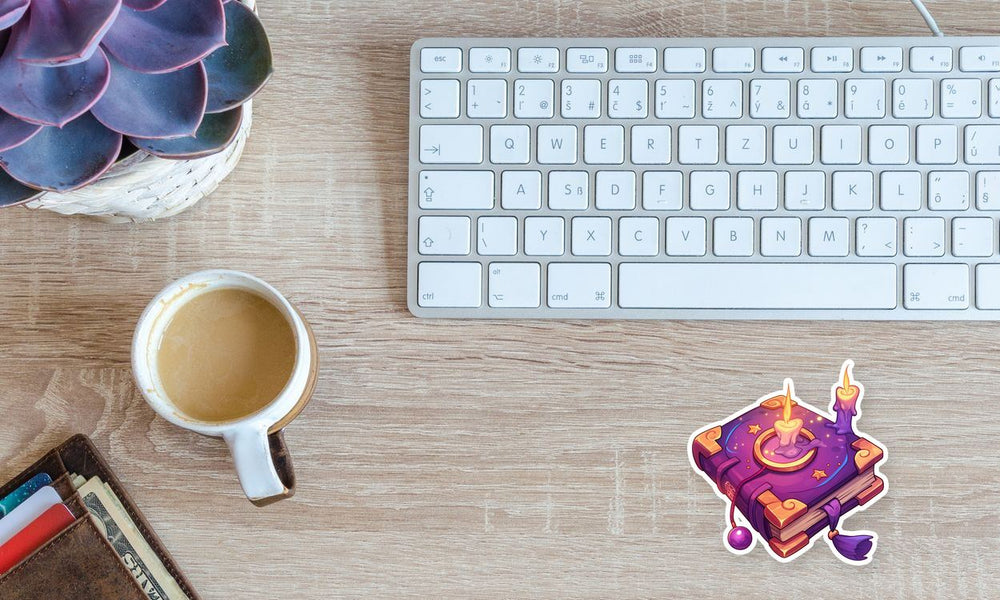 Magic Spellbook Candles Sticker