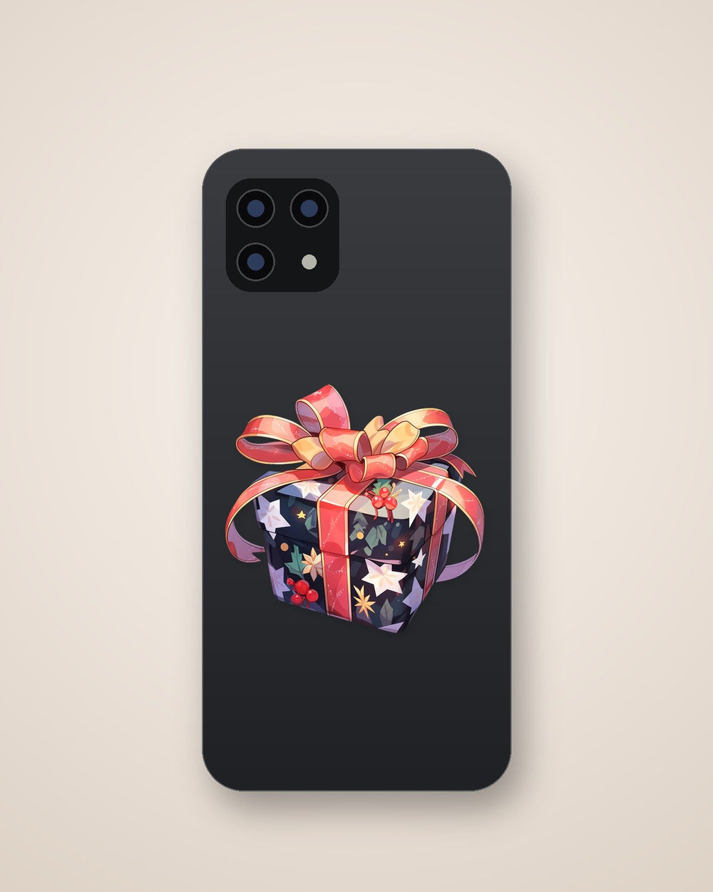 Christmas Present with Red Bow Sticker
