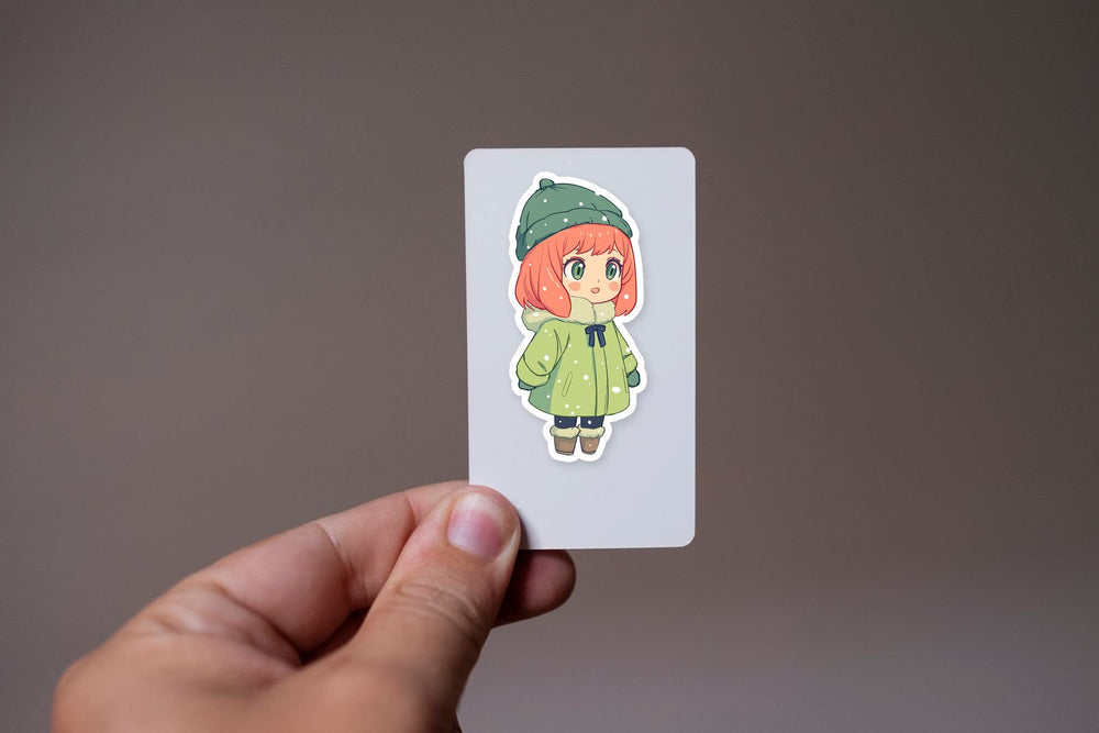 Anya Forger Winter Outfit Spy X Family Sticker