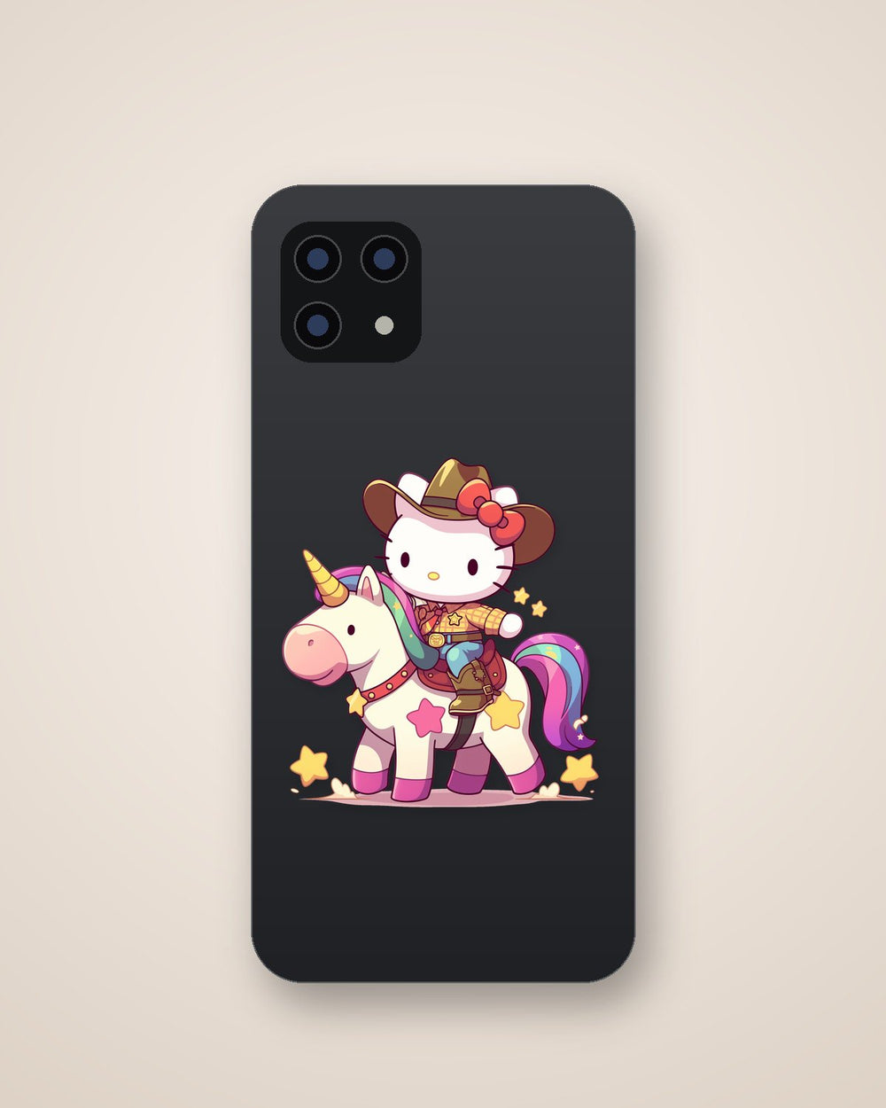Hello Kitty Cowgirl on Unicorn Sticker