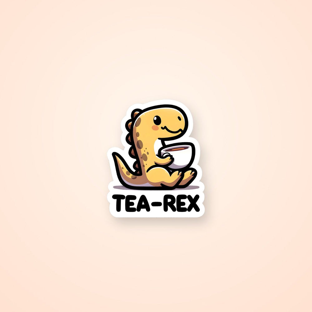 Tea Rex Dinosaur Cute Sticker