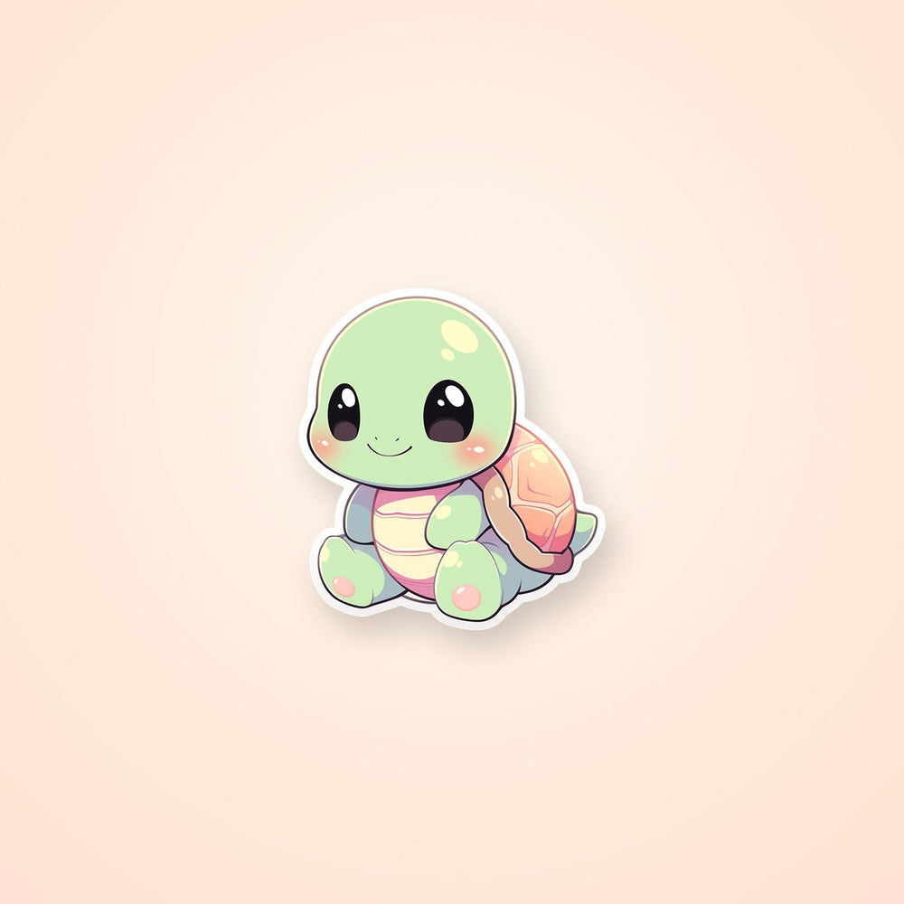 Cute Baby Green Turtle Sticker