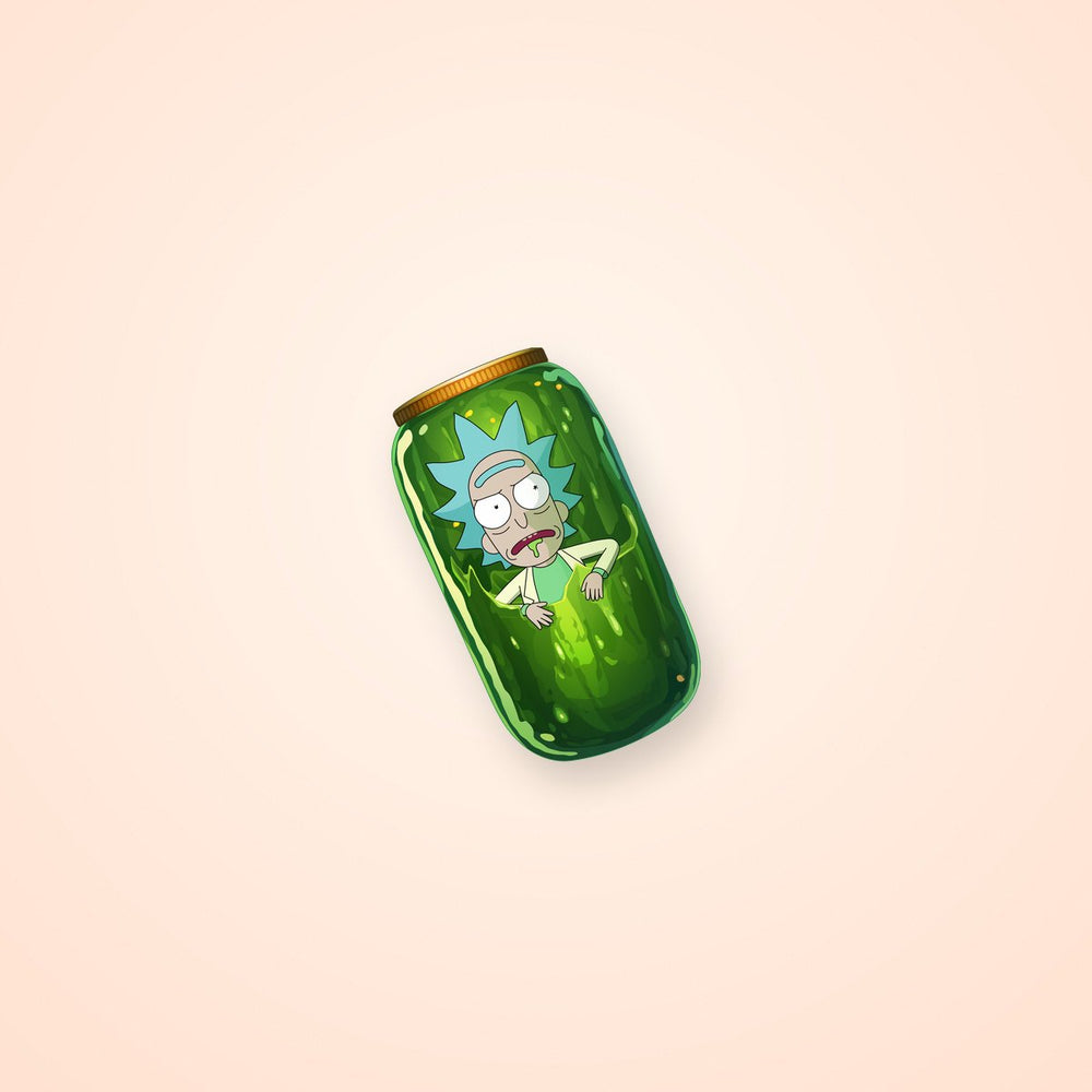 Pickle Rick in a Jar Sticker