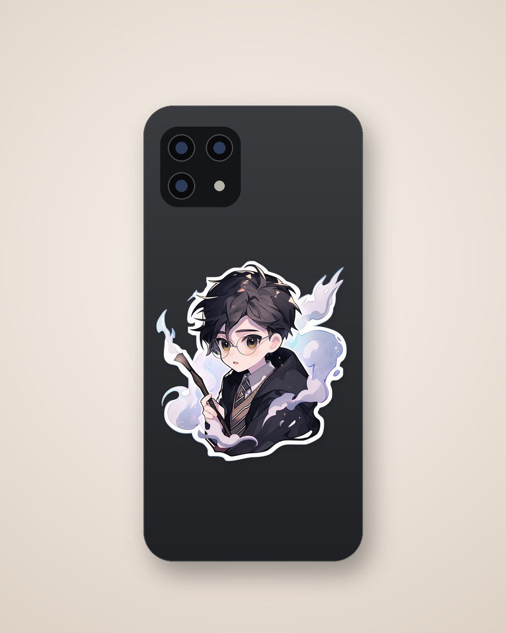 Anime Harry Potter with Wand Sticker