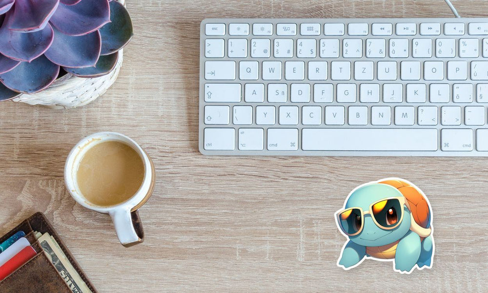 Pokemon Squirtle Cool Sunglasses Sticker