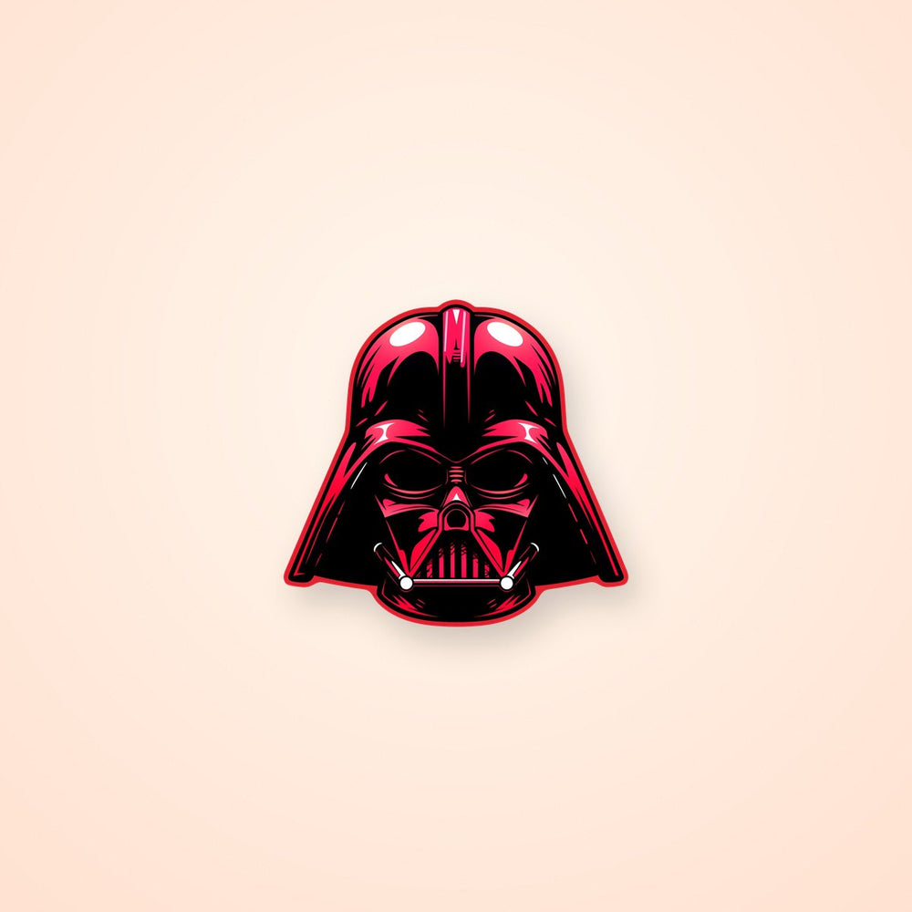 Black & Red Darth Vader Head Sticker