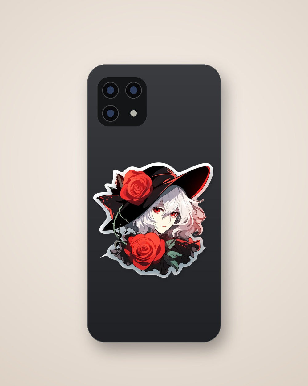 Vampire Girl with Roses Sticker