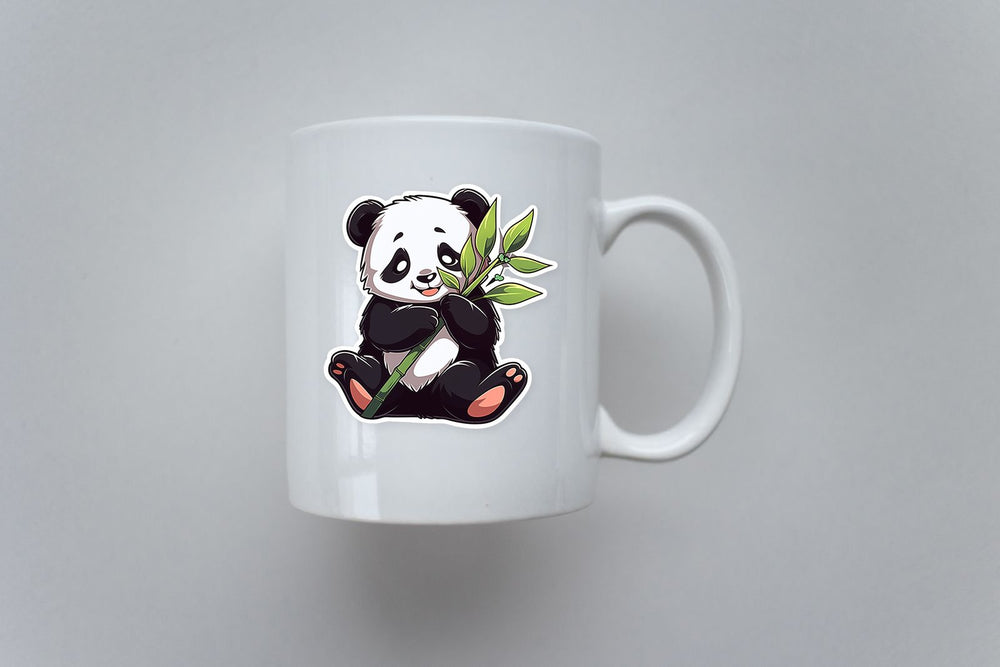Cute Panda with Bamboo Sticker