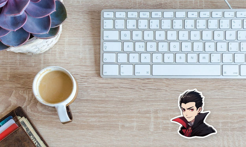 Smiling Anime Vampire Halloween Sticker
