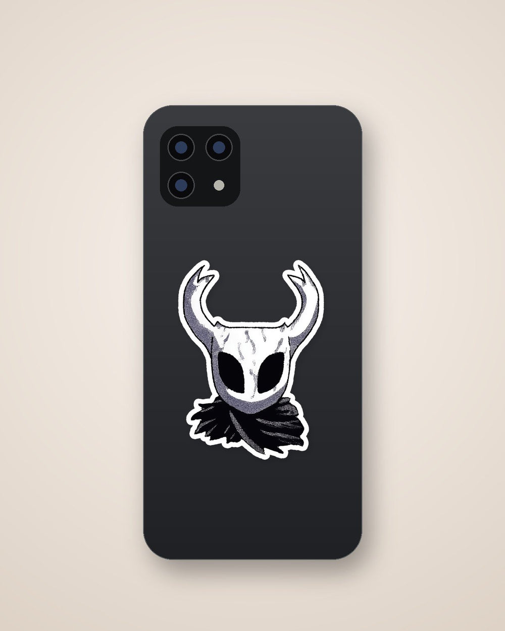 Dark Horned Mask Hollow Knight Sticker