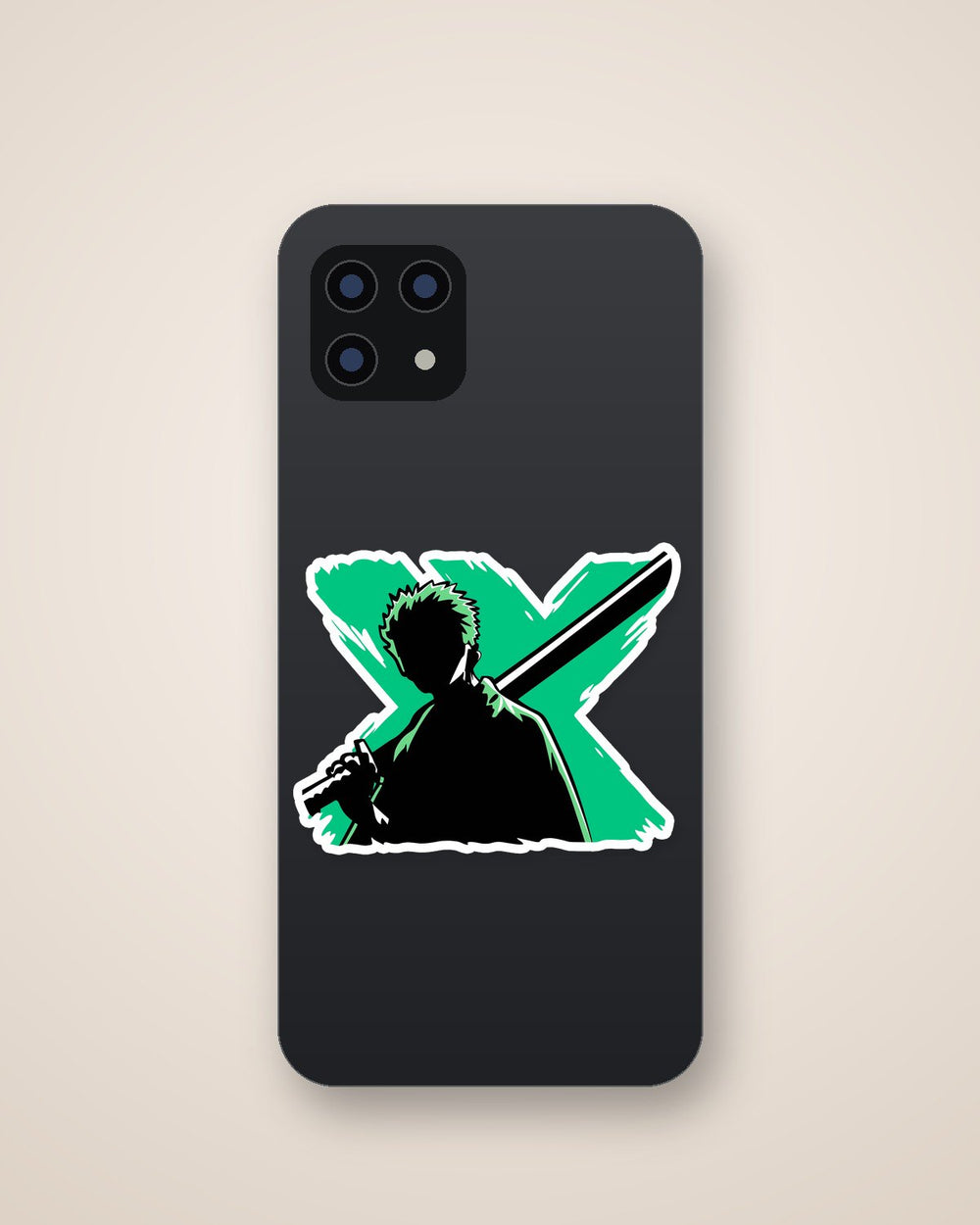Roronoa Zoro Silhouette Samurai Sticker