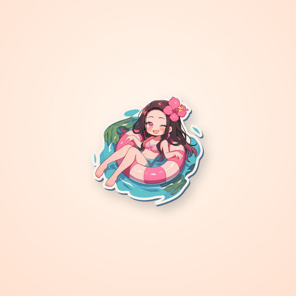 Nezuko Pool Floatie Summer Sticker