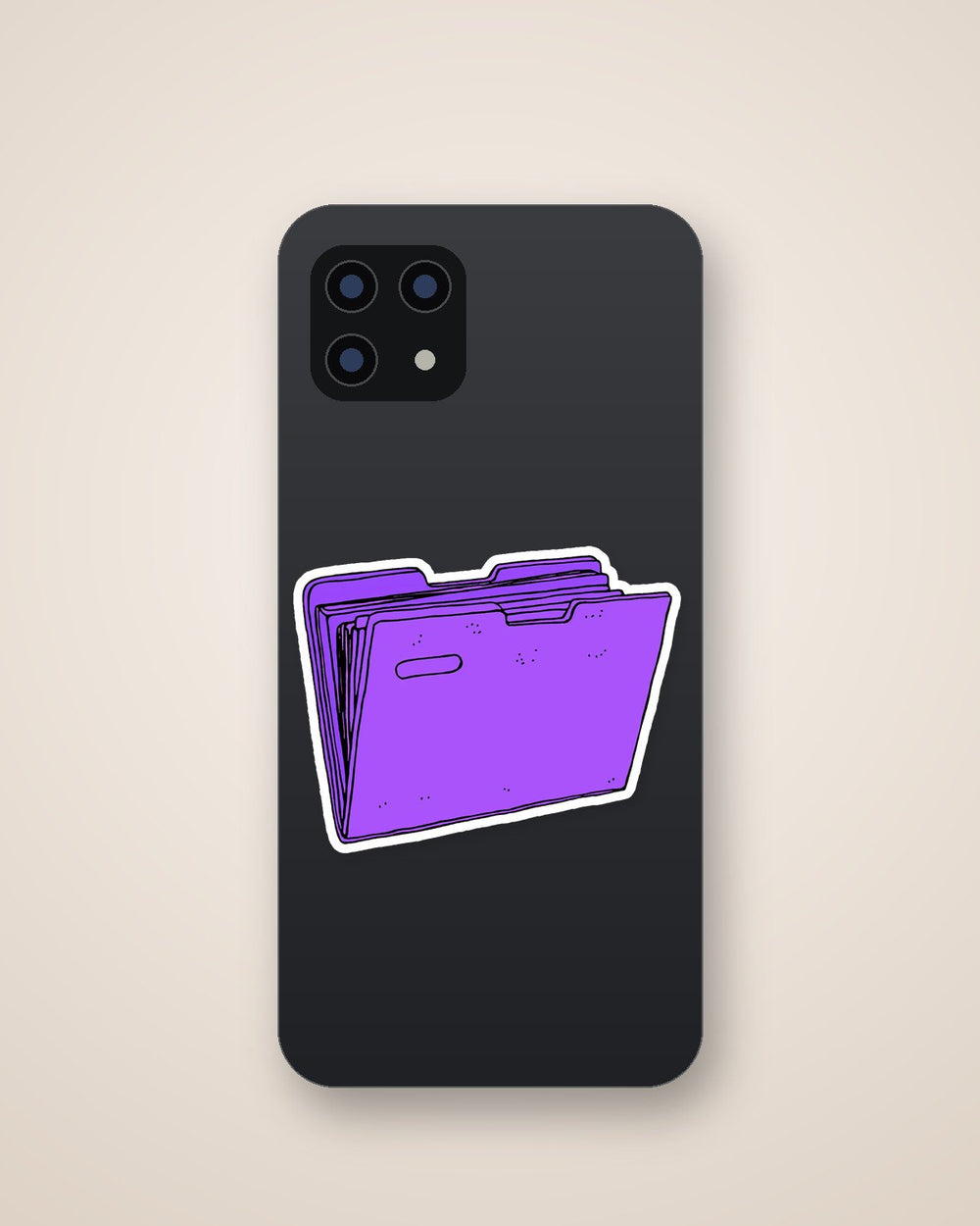 Purple Folder Minimal Aesthetic Sticker