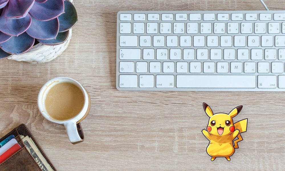 Drawn Happy Pikachu Pokemon Sticker