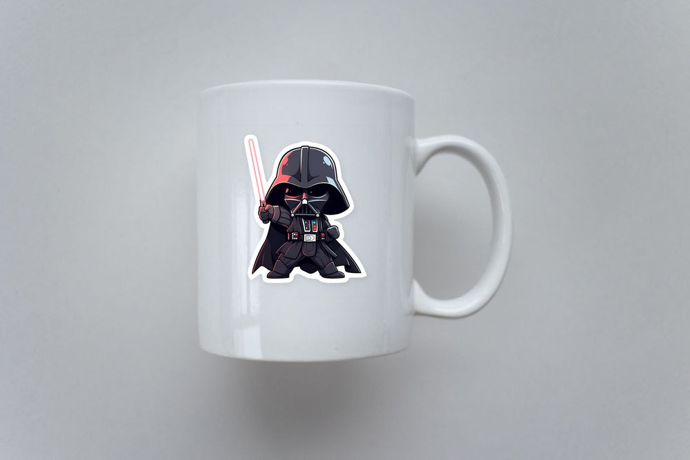 Chibi Darth Vader with Lightsaber Star Wars Sticker