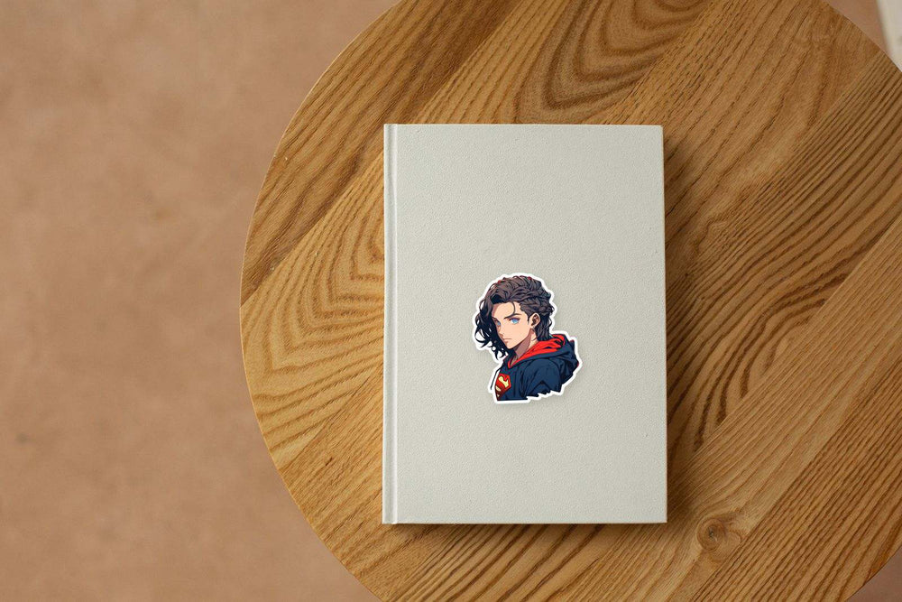 Girl in Superman Hoodie Sticker