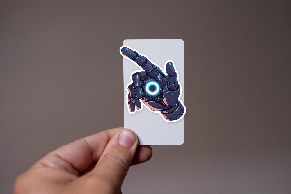 Robotic Hand Blue Core Sticker