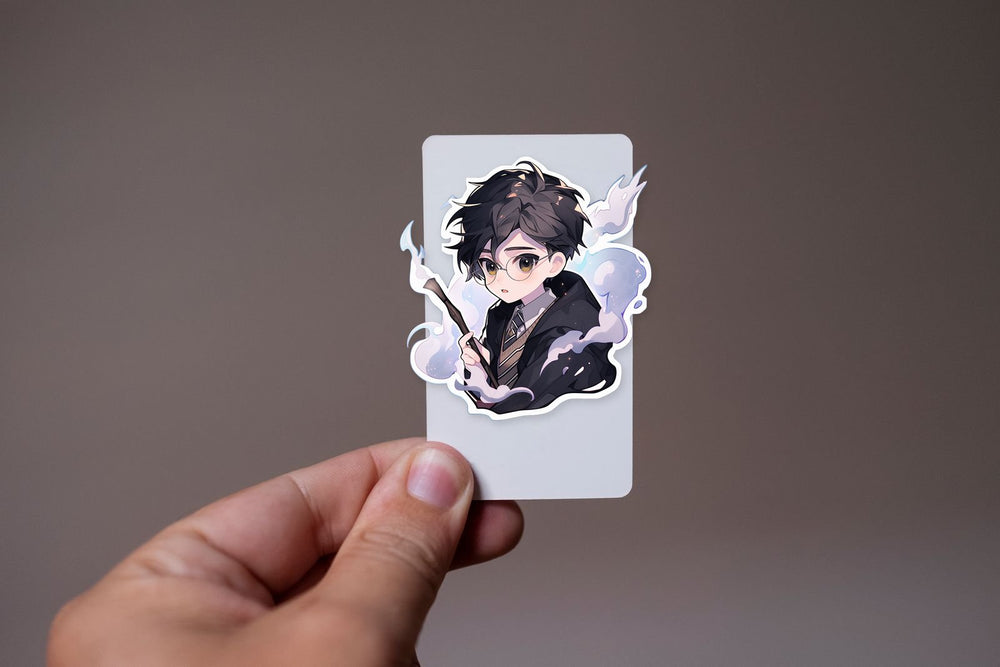 Anime Harry Potter with Wand Sticker
