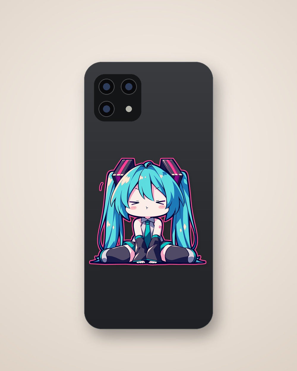 Hatsune Miku Chibi Crossed Arms Sit Clipart Sticker