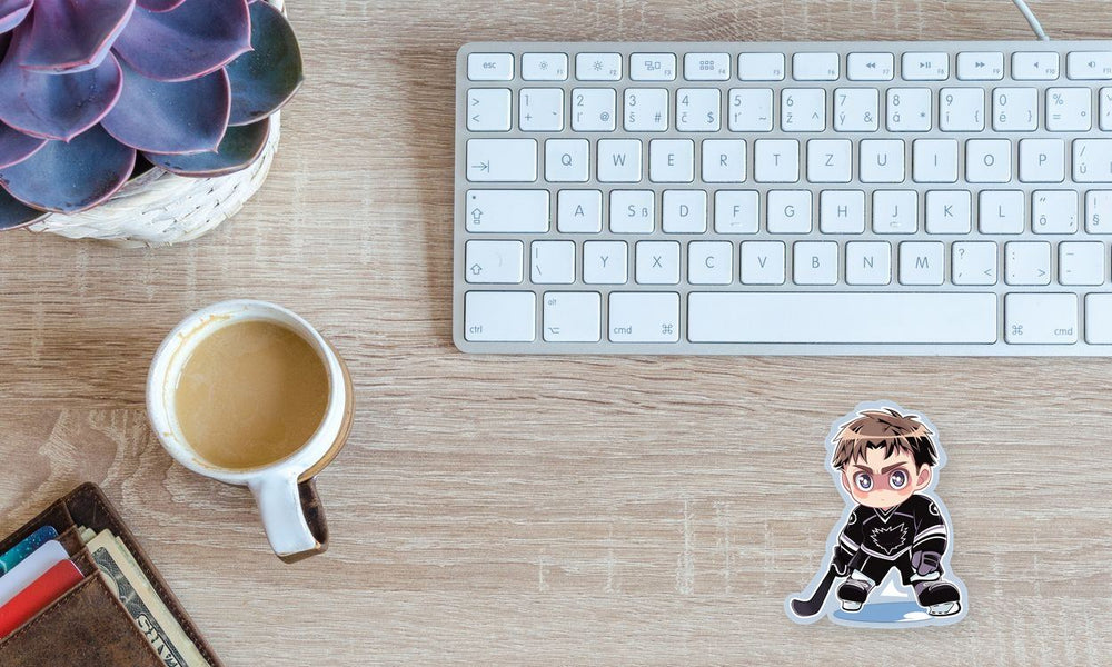 Cute Ice Hockey Player Sticker