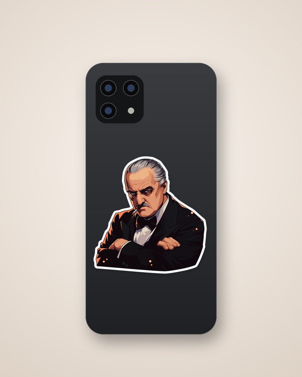 The Godfather Vito Corleone Smoking Sticker