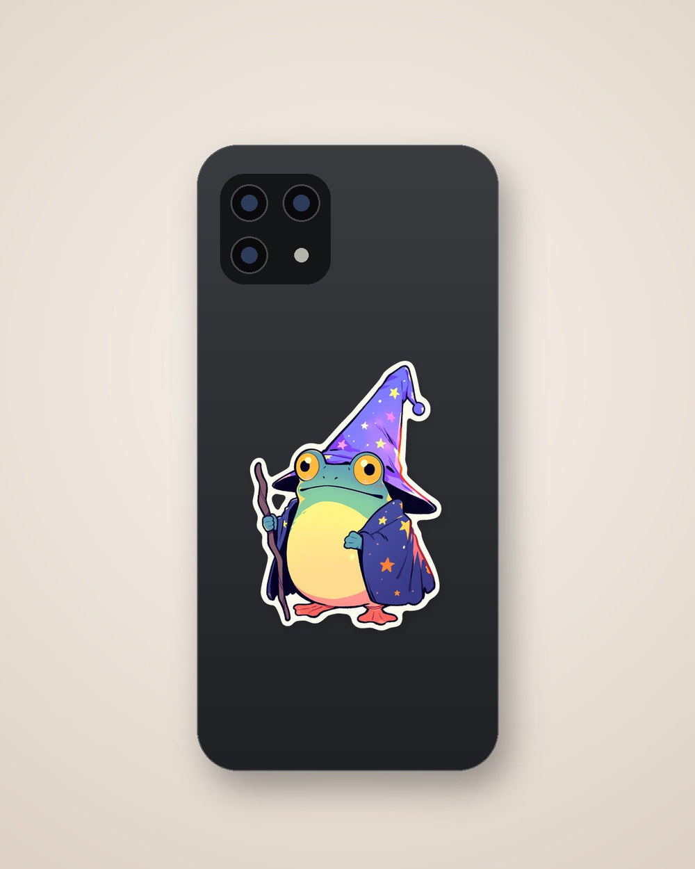 Wizard Frog in Cloak & Hat Sticker