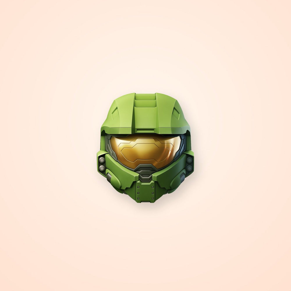 Aesthetic Green Master Chief Helmet Sticker