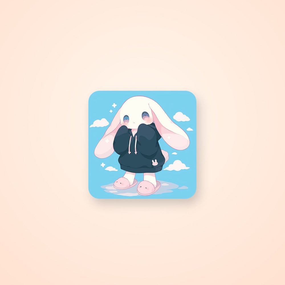 Cinnamoroll in Black Hoodie Kawaii Sticker