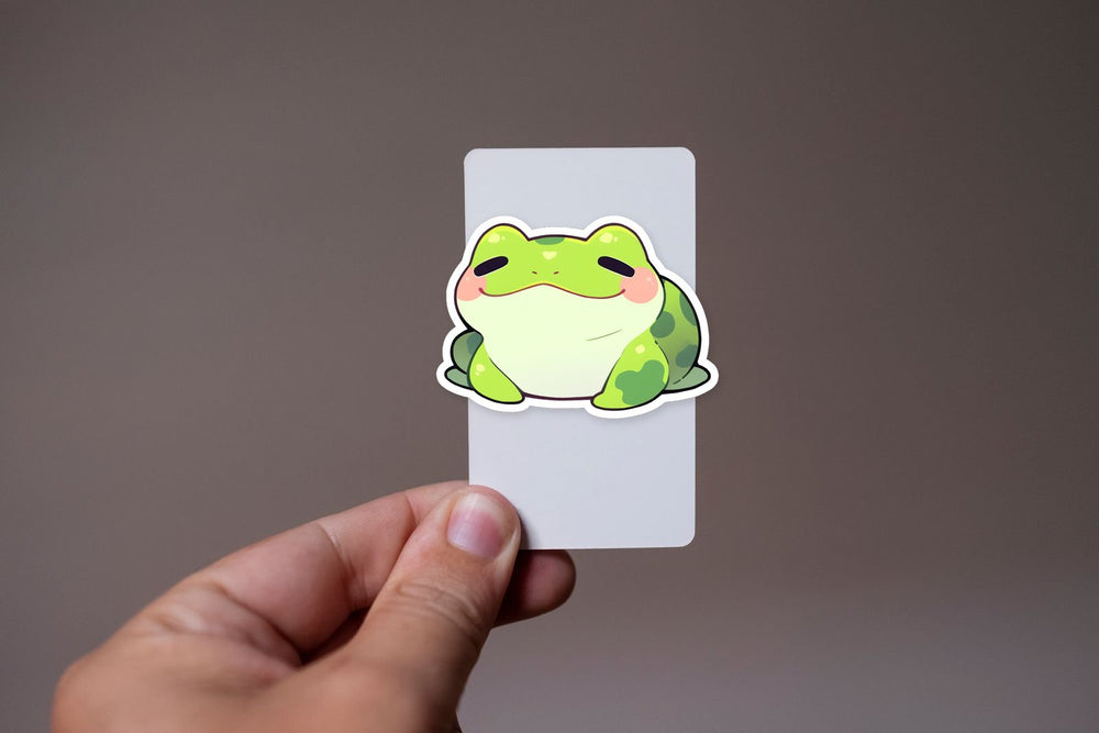 Cute Chubby Frog Smiling Sticker