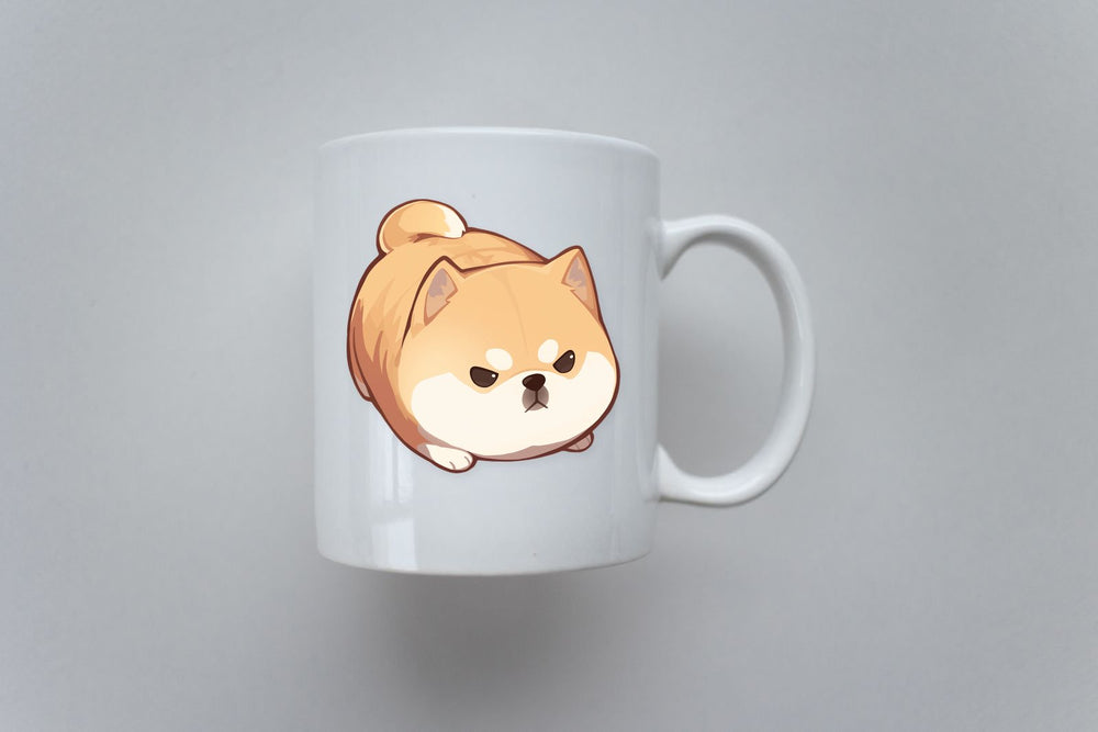 Cute Angry Chubby Shiba Inu Sticker