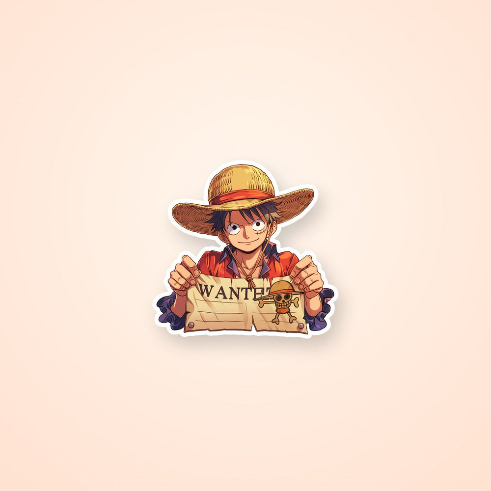 Monkey D Luffy Wanted Poster Sticker
