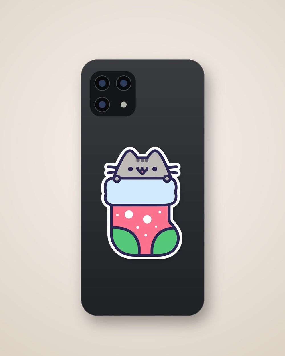 Pusheen Cat in Cozy Winter Socks Sticker