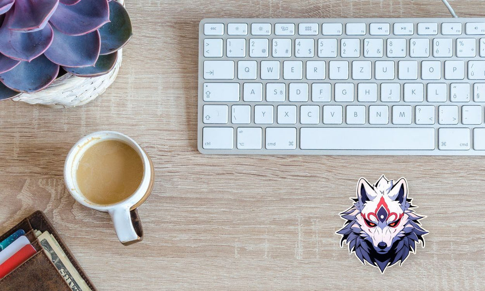 Kitsune Fox Head Sticker