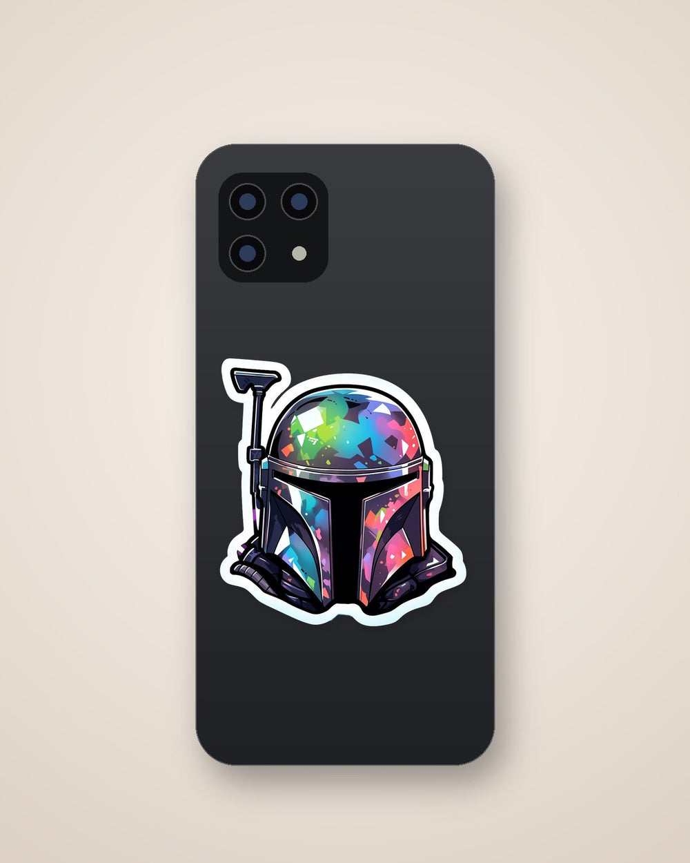 Star Wars Colorful Boba Fett Helmet Sticker