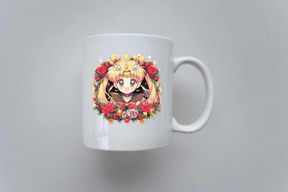 Beautiful Sailor Moon in Flowers Sticker