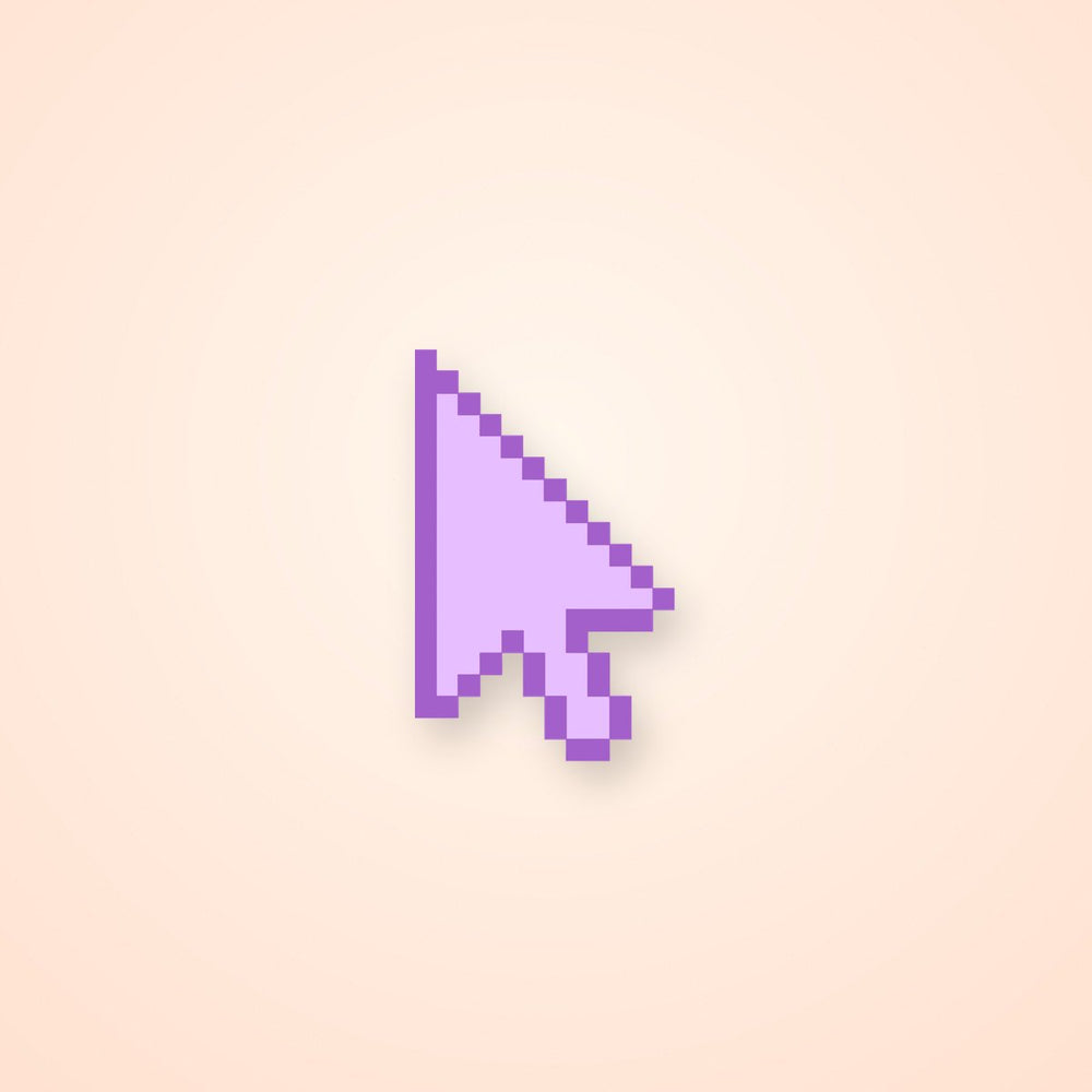 Purple Pixel Cursor Sticker