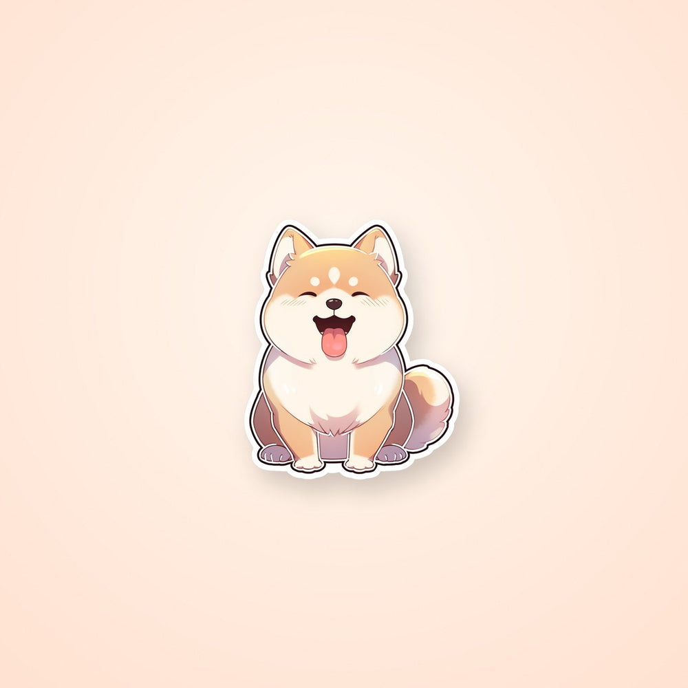 Shiba Inu with Closed Eyes Sticker