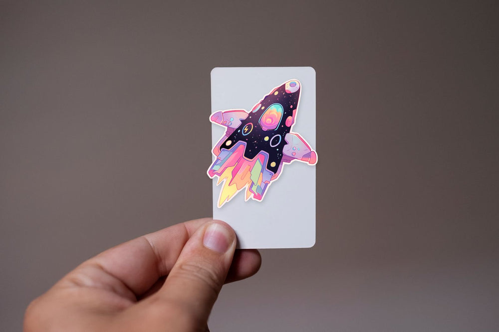 Pastel Galactic Spaceship Sticker