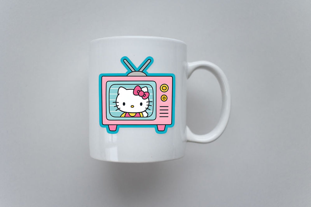 Hello Kitty Retro TV Sticker