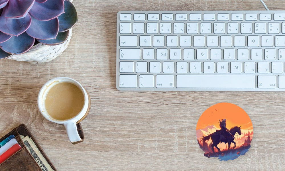 Witcher Geralt & Roach Sunset Sticker