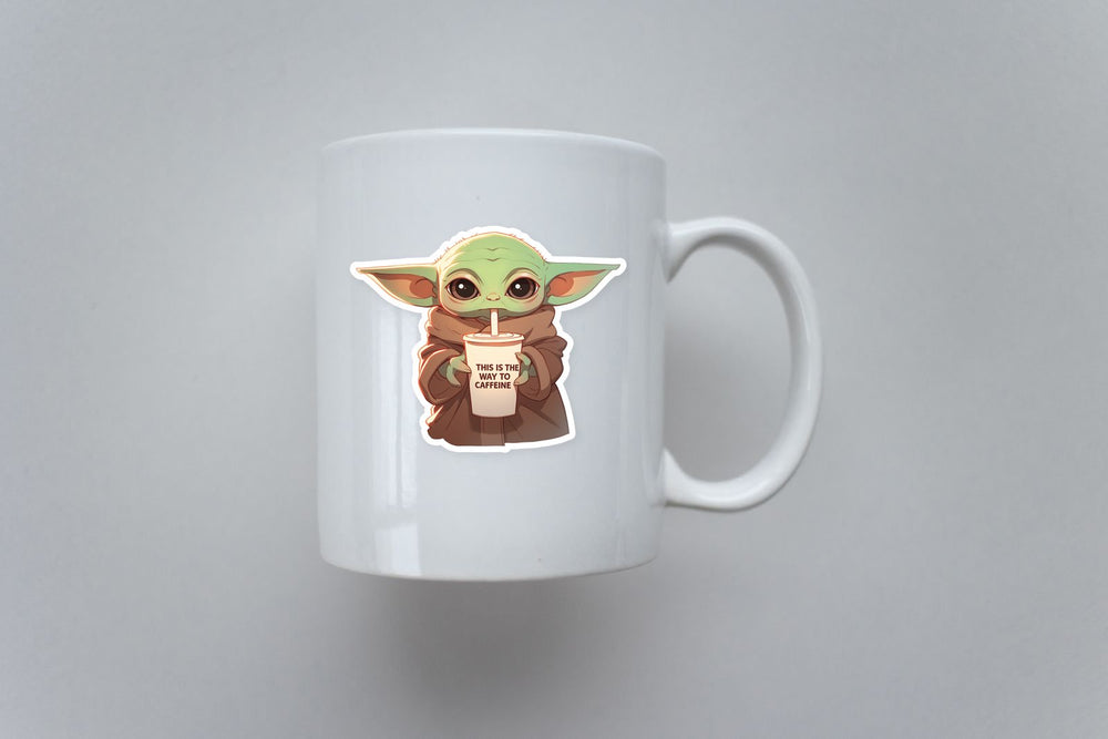 Baby Yoda Coffee Sticker