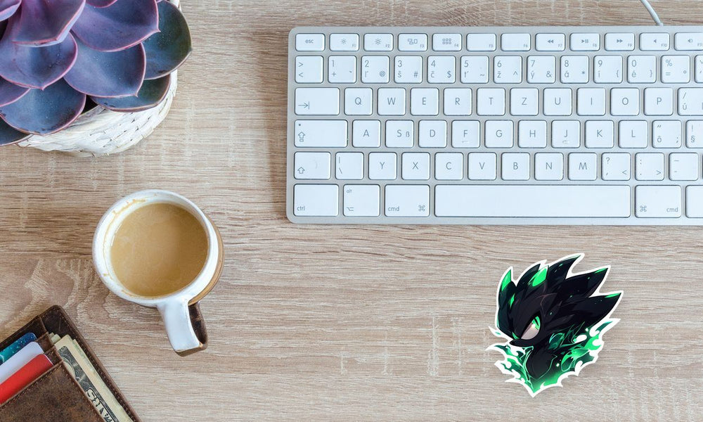 Black & Green Super Sonic Sticker