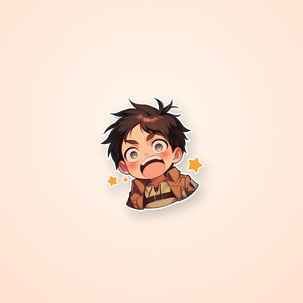 Shocked Eren Attack on Titan Sticker